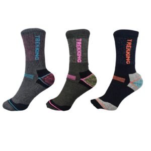 Calcetines Trekking puño antipresión para Mujer - Pack de 3 Pares