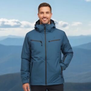 Anorack nieve impermeable hombre tallas grandes M-3XL azul acero