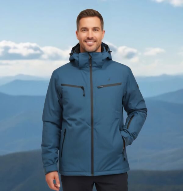 Anorack nieve impermeable hombre tallas grandes M-3XL azul acero