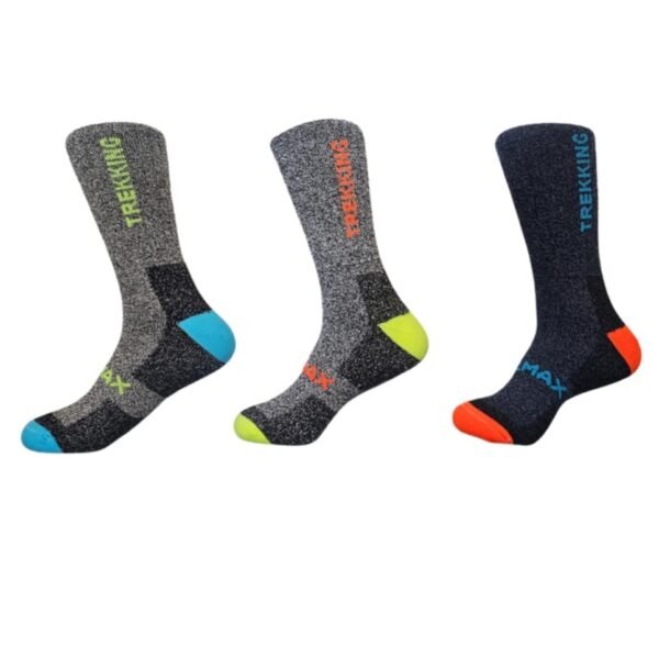 Calcetines Trekking Coolmax en Colores Vivos para Hombre - Pack de 3 Pares