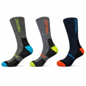 Calcetines Trekking Coolmax en Colores Vivos para Hombre - Pack de 3 Pares