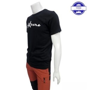 Camiseta negra eXtreme en cuello redondo y manga corta
