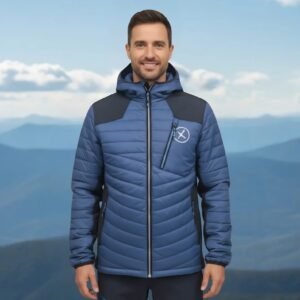 Chaqueta técnica Impermeable en azul con detalles en carbón eXtreme hombre