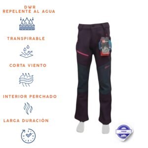 Pantalón de Trekking Infantil Reiki invierno berenjena