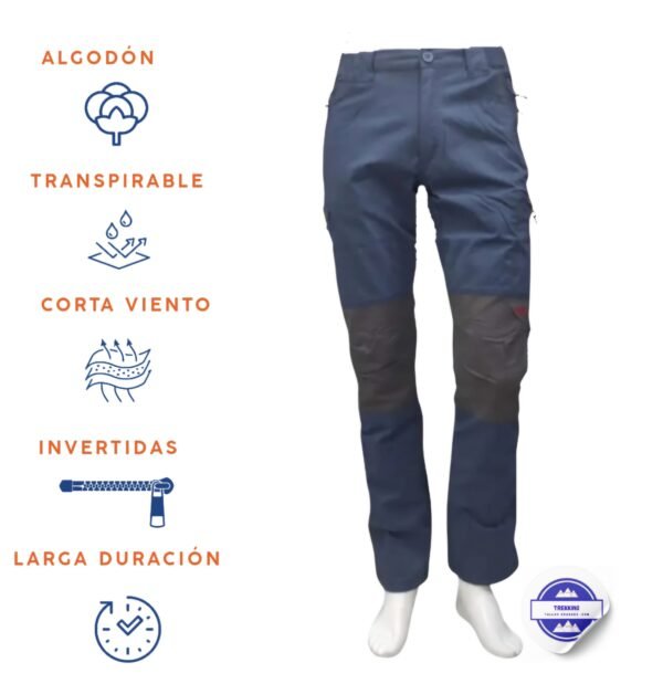 Pantalón de Trekking de Algodón Tallas Grandes para Hombre