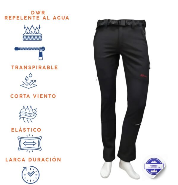 Pantalón trekking invierno softshell  para hombre. Modelo TURNER