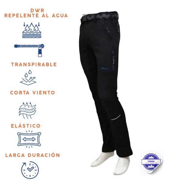 Pantalón trekking invierno softshell  para hombre. Modelo TURNER