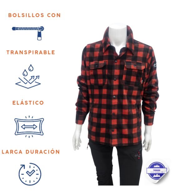 Camisa Polar de Cuadros eXtreme para Hombre