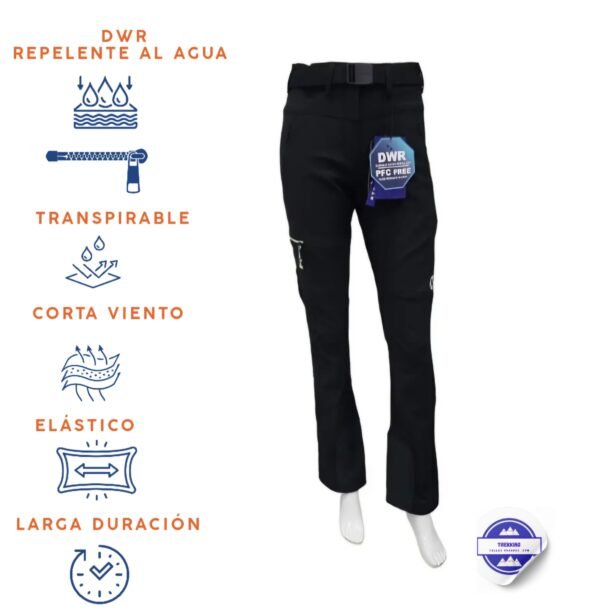 Pantalón trekking Mar negro invierno mujer