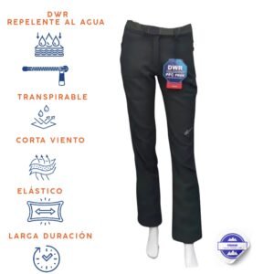 Pantalón trekking invierno verde mujer