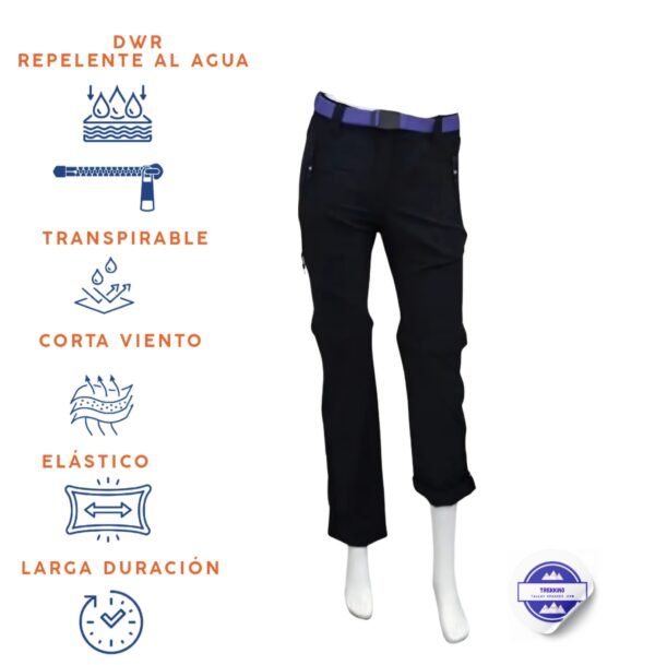 Pantalón trekking desmontable para mujer