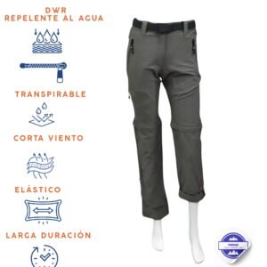 Pantalón trekking desmontable para mujer