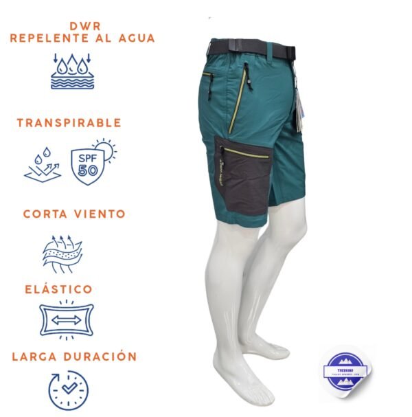 Bermuda Hero montaña elástica extreme verde hombre