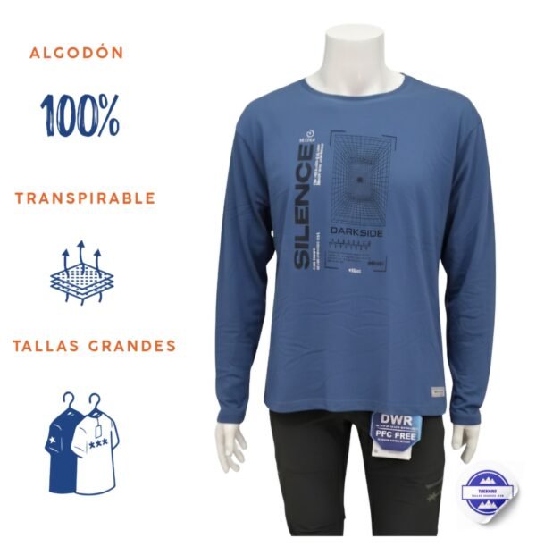 Camiseta Manga Larga Tallas Grandes 3XL–7XL