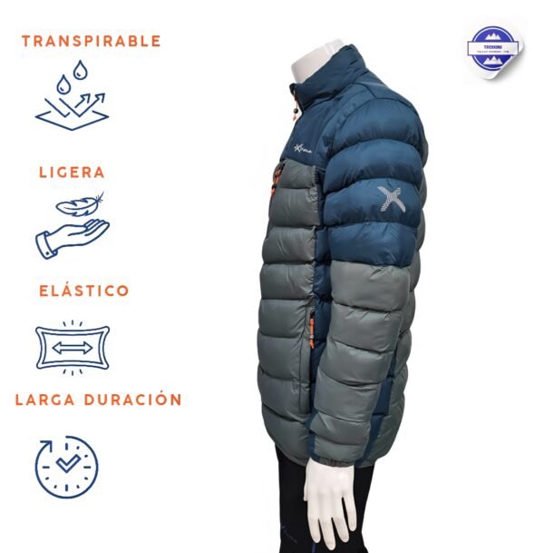 Cazadora acolchada Genius tallas grandes M-3XL verde/azul/negro
