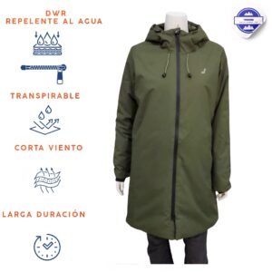 Abrigo anorak Joluvi Stormy W – Verde (tallaje entallado)