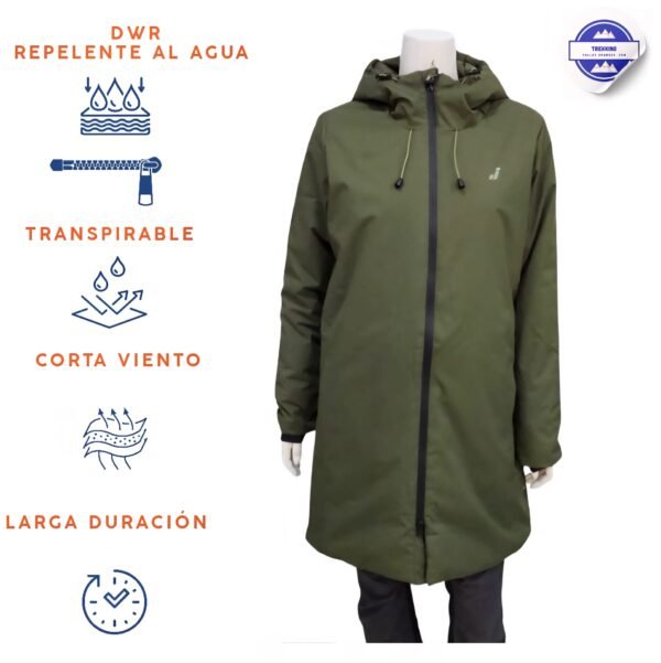 Abrigo anorak Joluvi Stormy W – Verde (tallaje entallado)