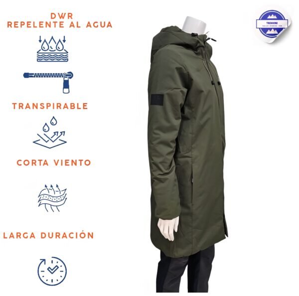 Abrigo anorak Joluvi Stormy W.Verde (tallaje entallado)