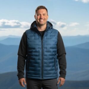 Chaleco acolchado hombre tallas grandes 3XL-4XL azul índigo