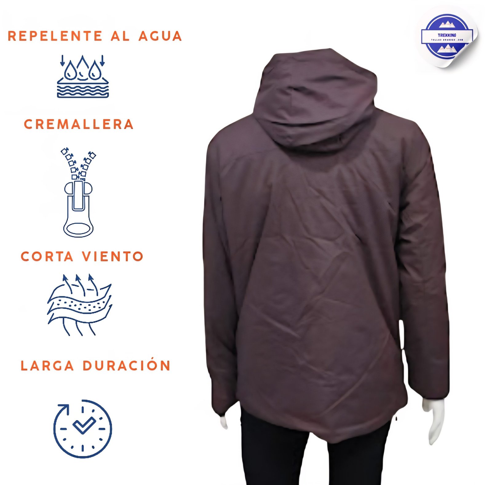 Chaquetón invierno hombre Joluvi WP 8000 color vino