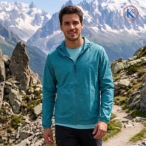 Cortavientos Hombre Holubi Azul Cobalto con Capucha