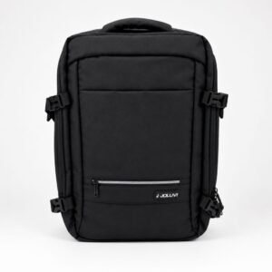 Mochila Joluvi Fly 20L negra con compartimento para portátil y USB