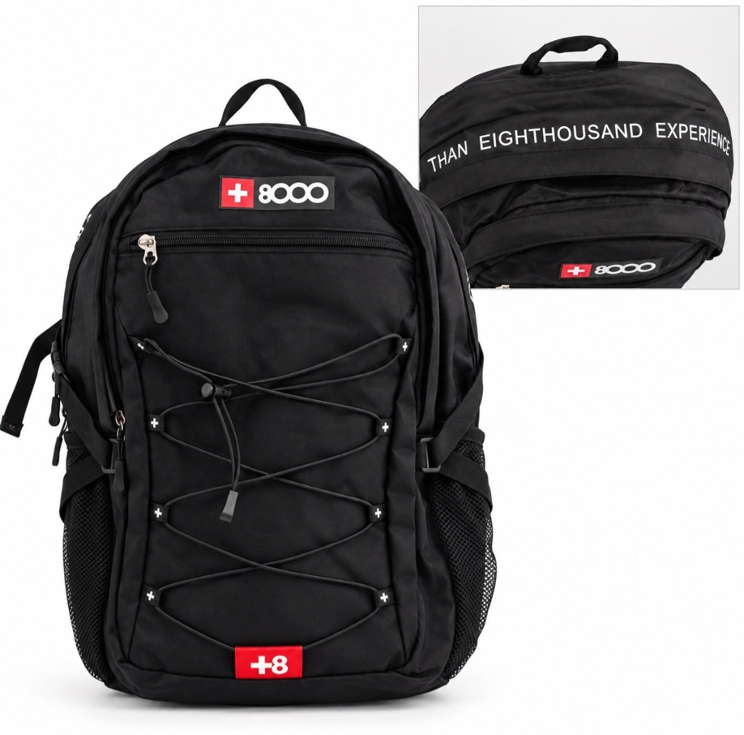Mochila +8000 negra de trekking