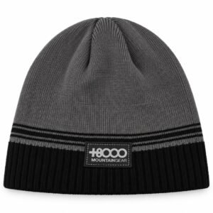 Gorro de montaña +8000 gris y negro – Talla única