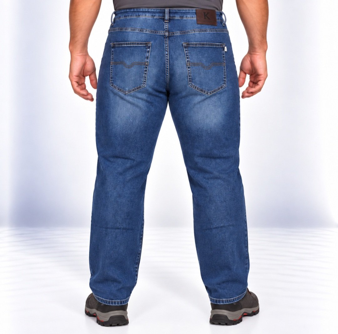 Pantalón Vaquero Koyote Tallas Grandes Hombre Azul Denim Medio