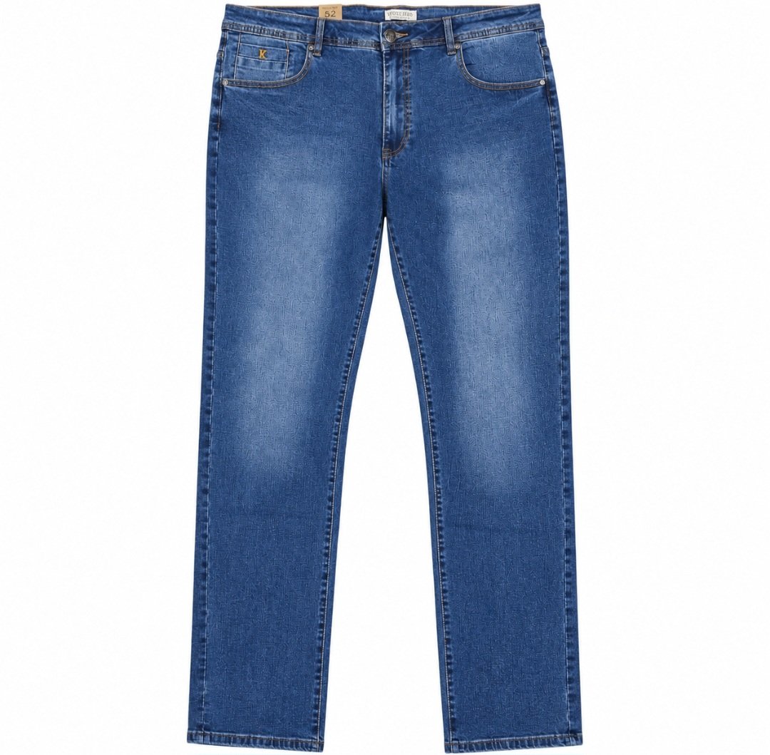 Pantalón Vaquero Koyote Tallas Grandes Hombre Azul Denim Medio