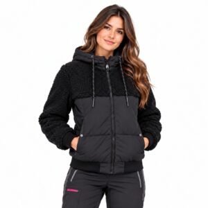 Cazadora acolchada de borreguillo SIA para mujer