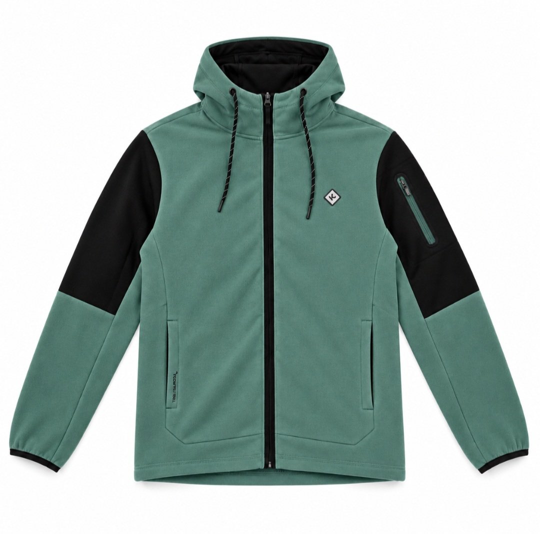 Sudadera con capucha y cremallera KLROO para hombre
