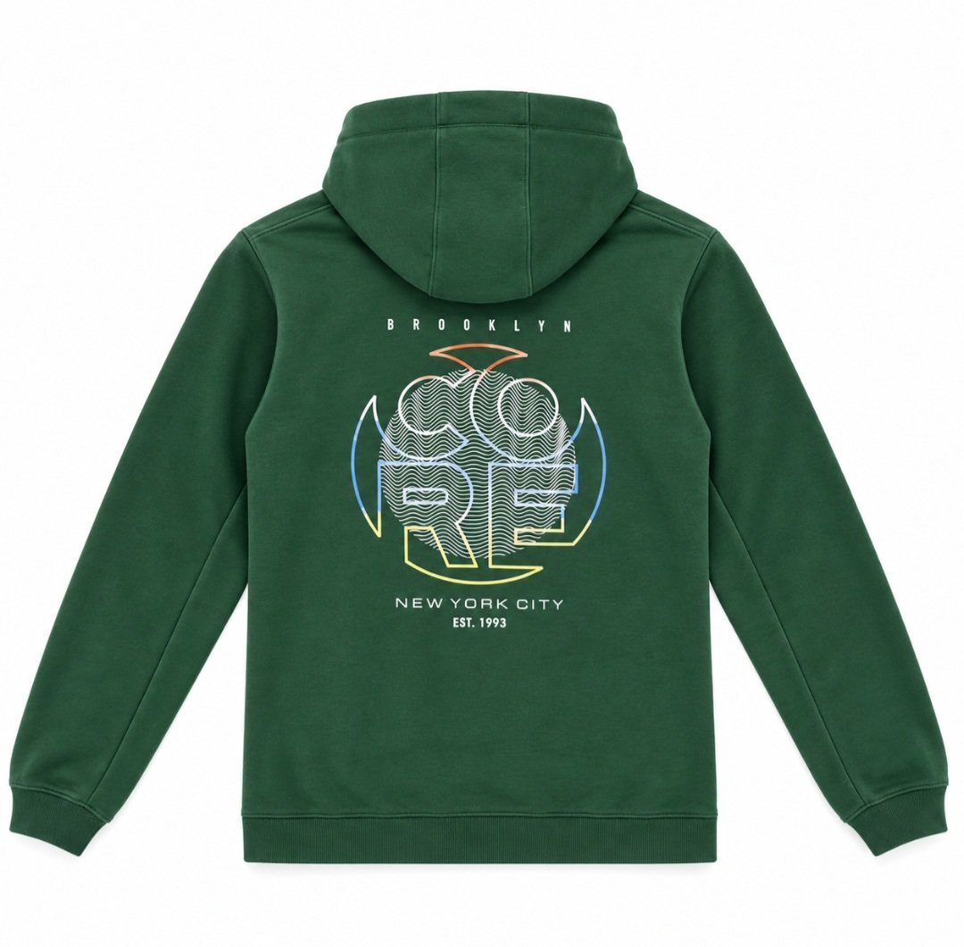 Sudadera con capucha verde botella para hombre