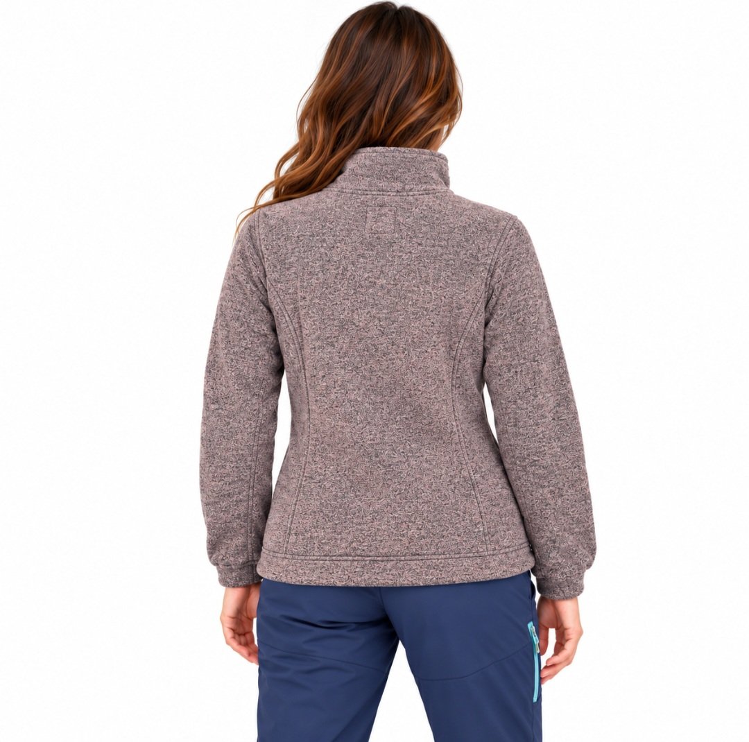 Sudadera jaspeada Joluvi con cremallera para mujer
