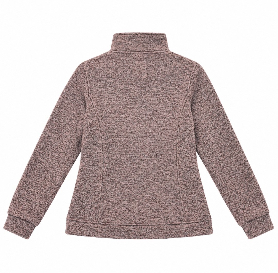 Sudadera jaspeada Joluvi con cremallera para mujer
