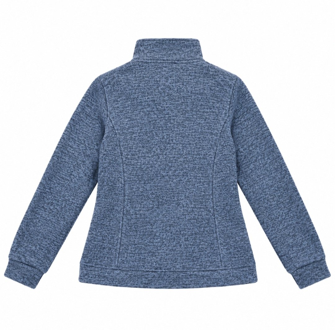 Sudadera jaspeada Joluvi con cremallera para mujer