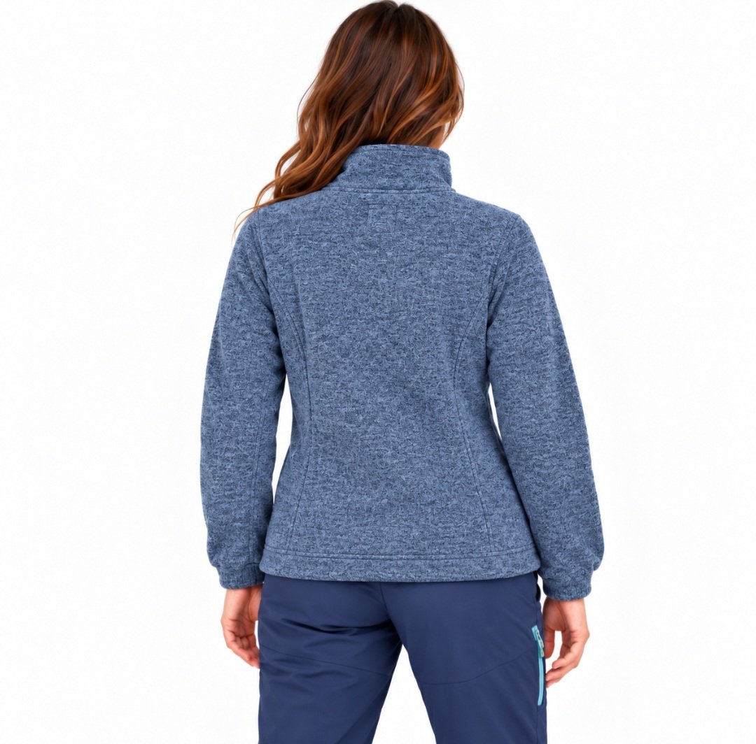 Sudadera jaspeada Joluvi con cremallera para mujer