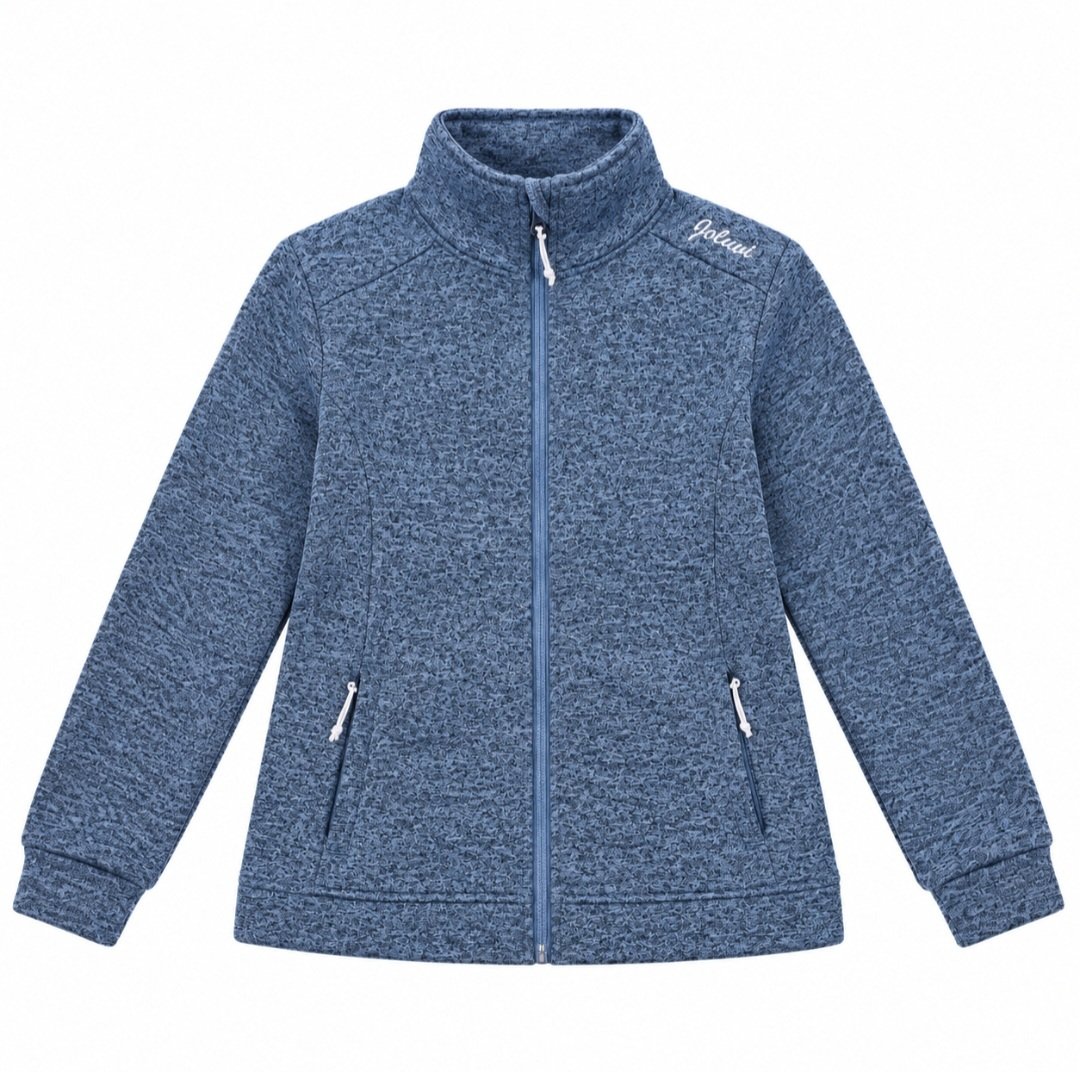Sudadera jaspeada Joluvi con cremallera para mujer