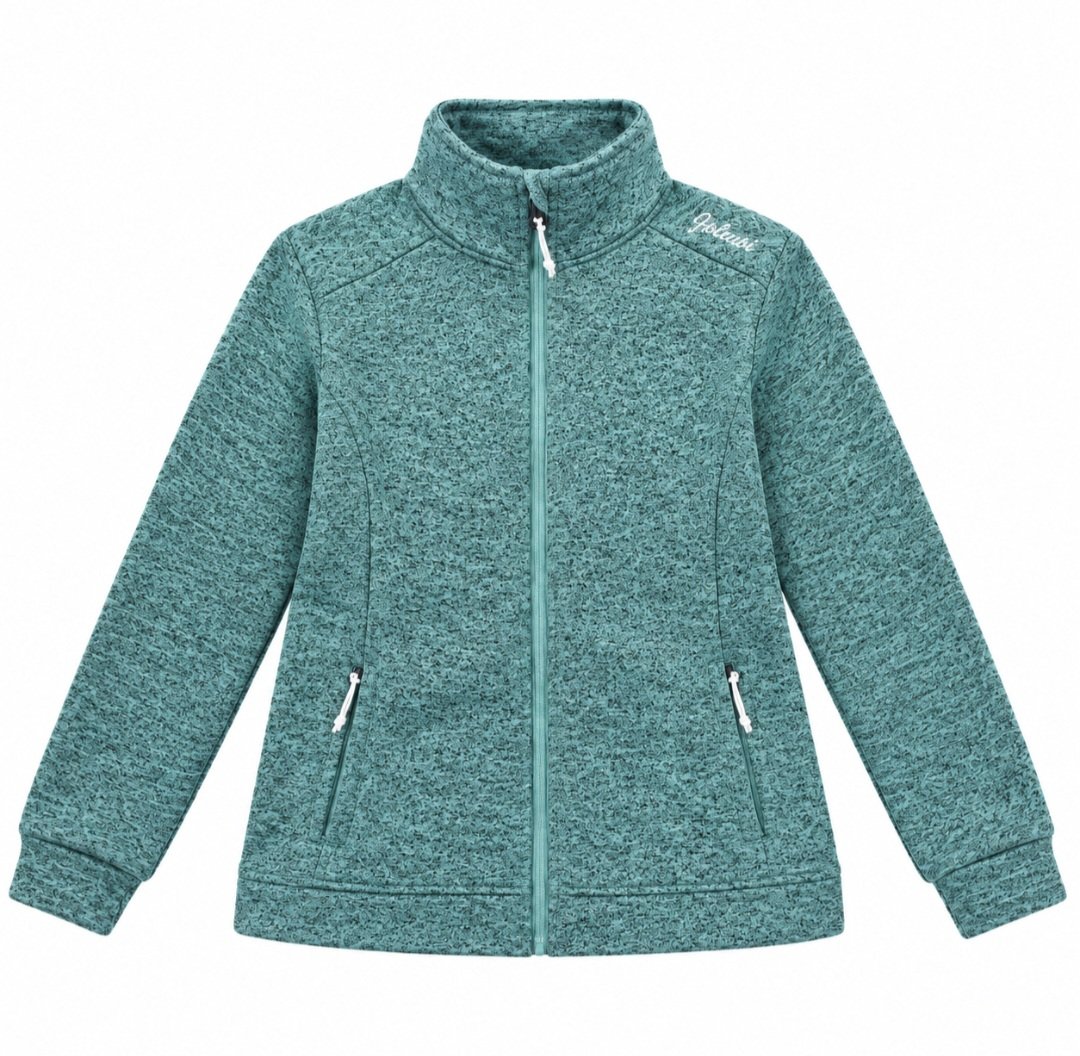 Sudadera jaspeada Joluvi con cremallera para mujer