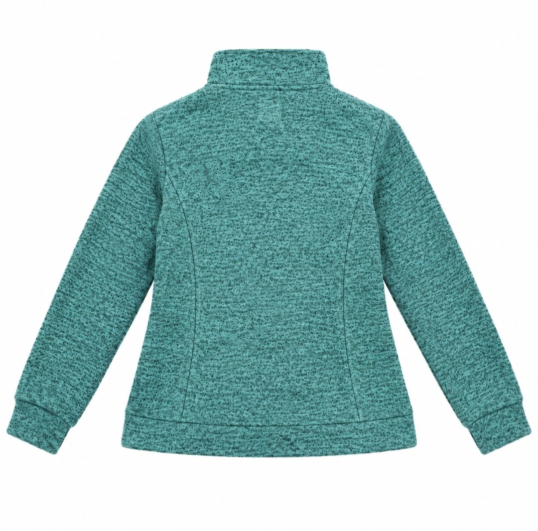 Sudadera jaspeada Joluvi con cremallera para mujer