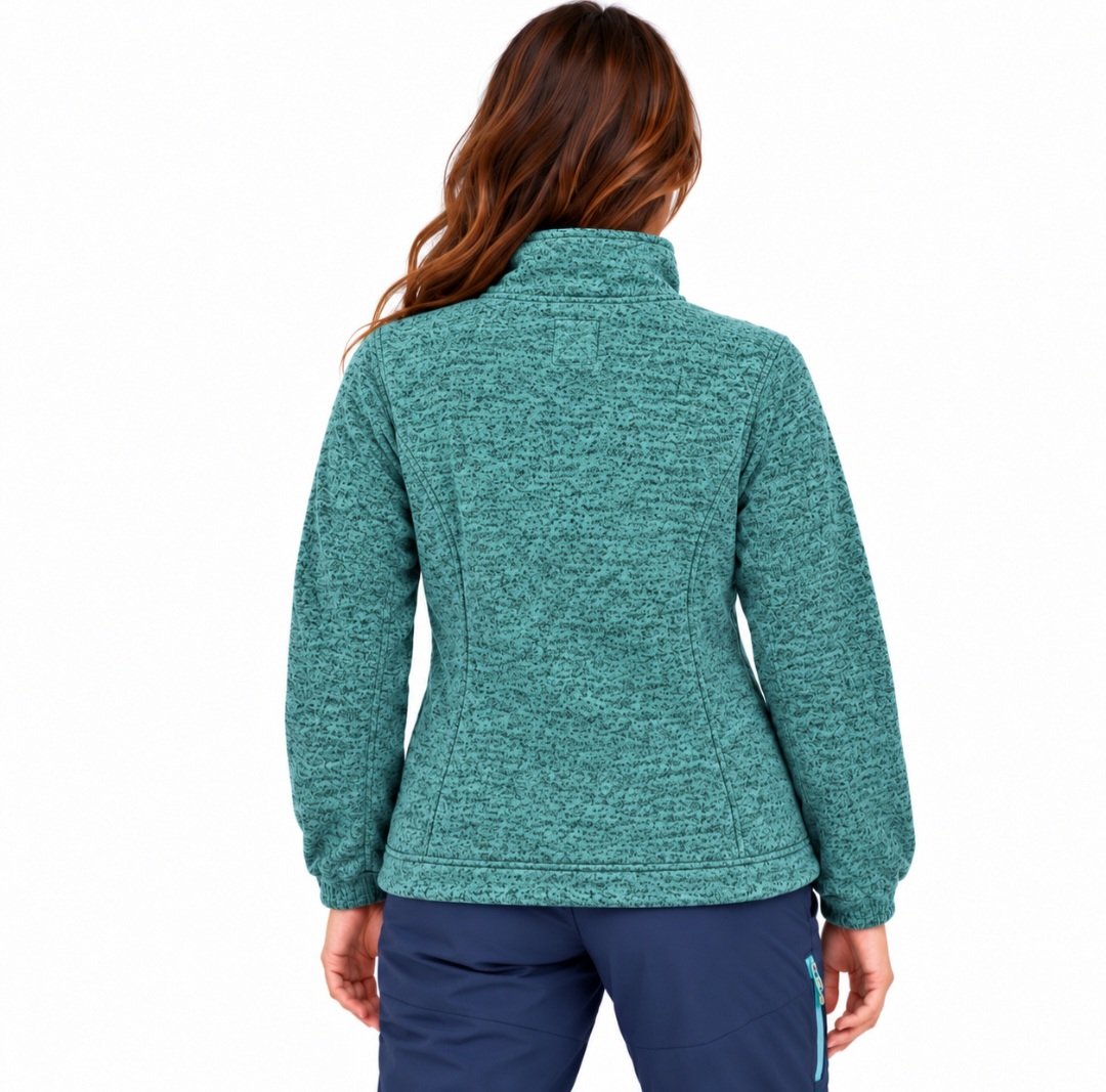 Sudadera jaspeada Joluvi con cremallera para mujer