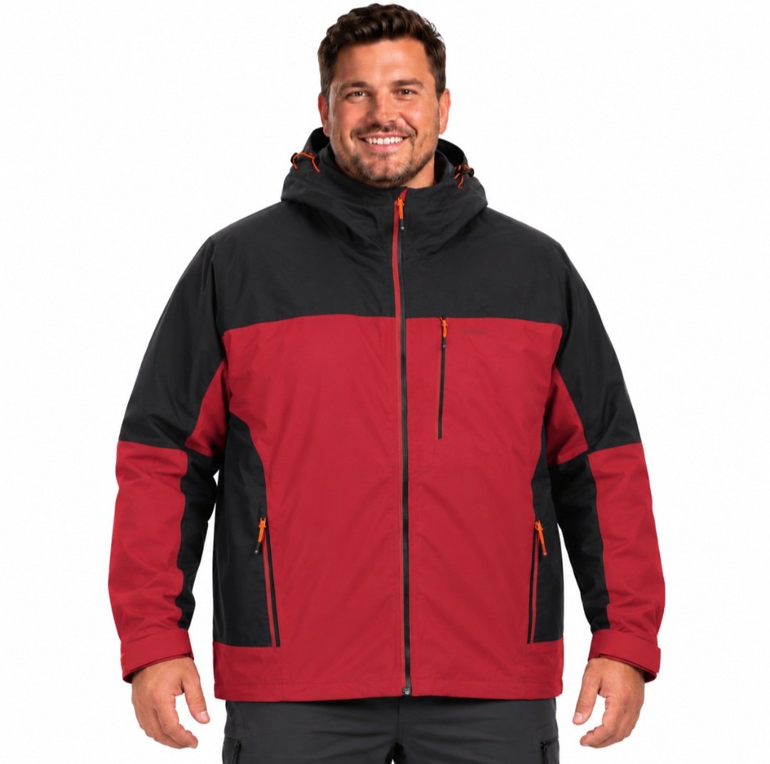 Chaqueta impermeable 3 en 1 WENTWOOD para hombre en tallas grandes