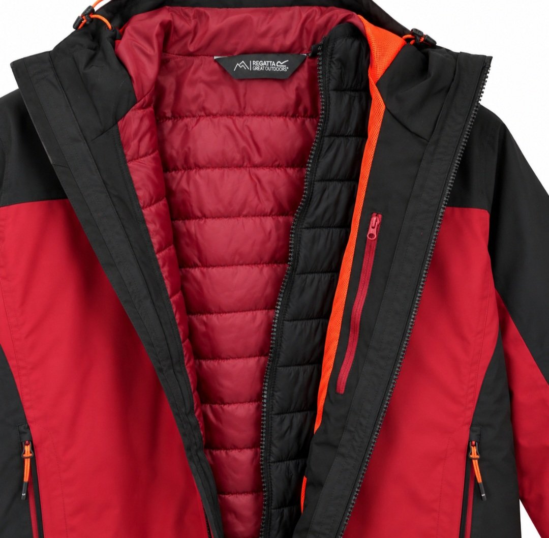 Chaqueta impermeable 3 en 1 WENTWOOD para hombre en tallas grandes