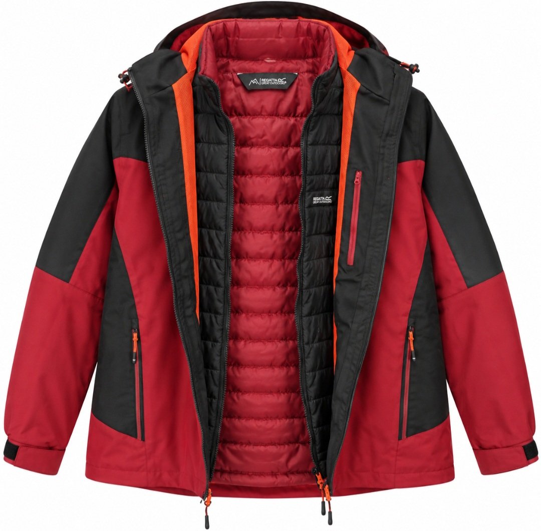 Chaqueta impermeable 3 en 1 WENTWOOD para hombre en tallas grandes